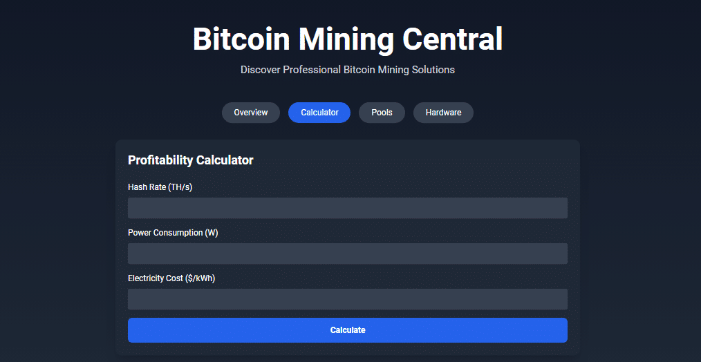 Bitcoin Mining Central