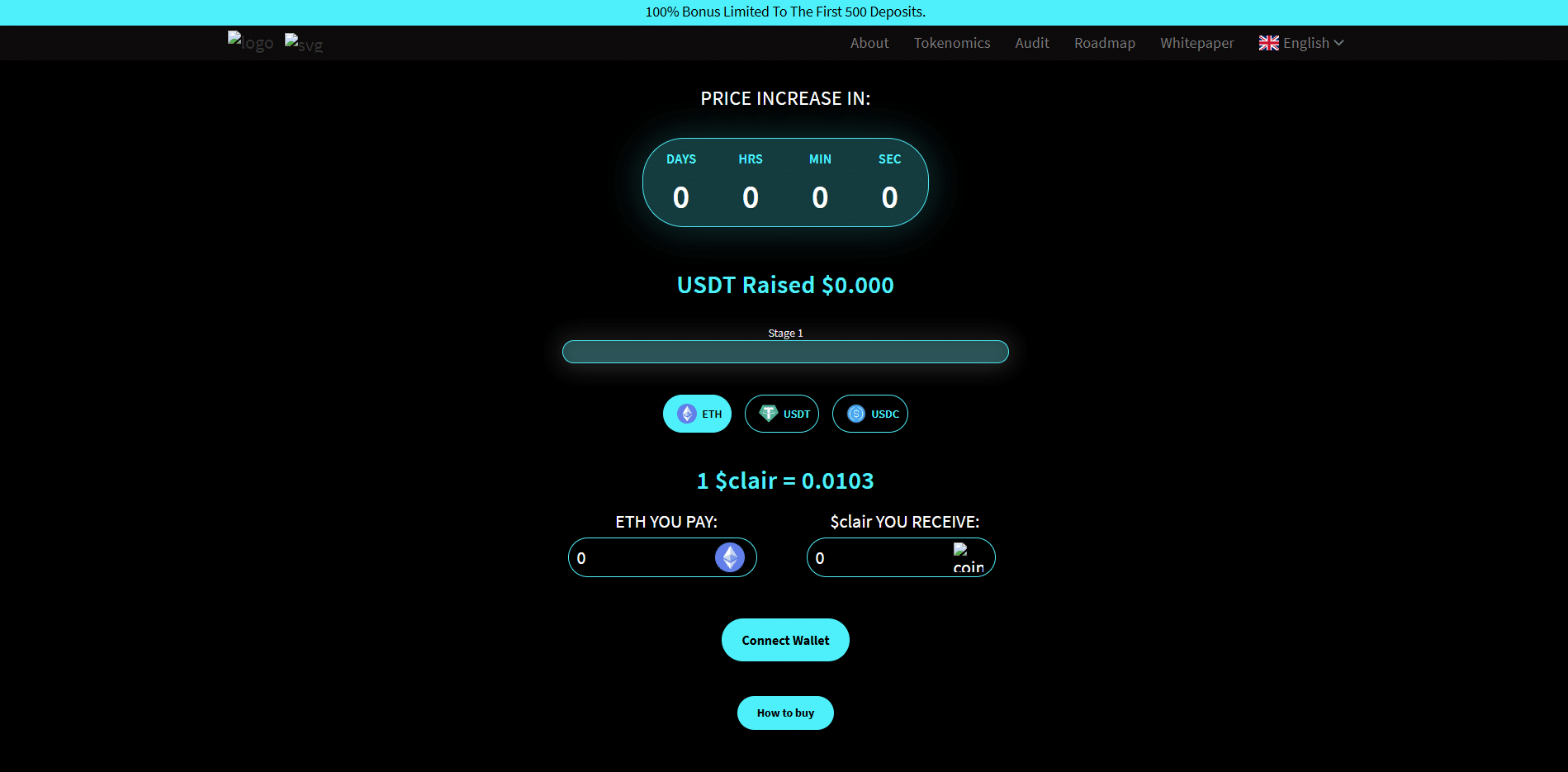 Premium Crypto Landing Page + Presale Dapp