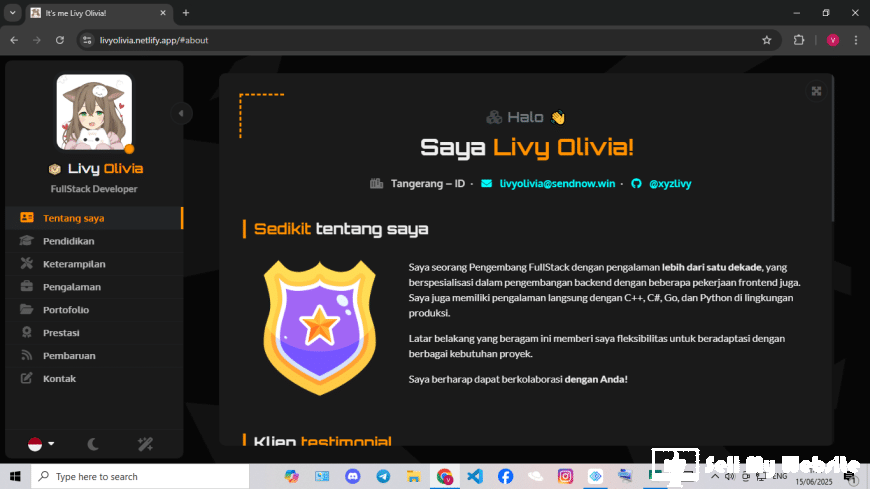 Portfolio Web React.Js+Bootstrap 5 Fully Responsive