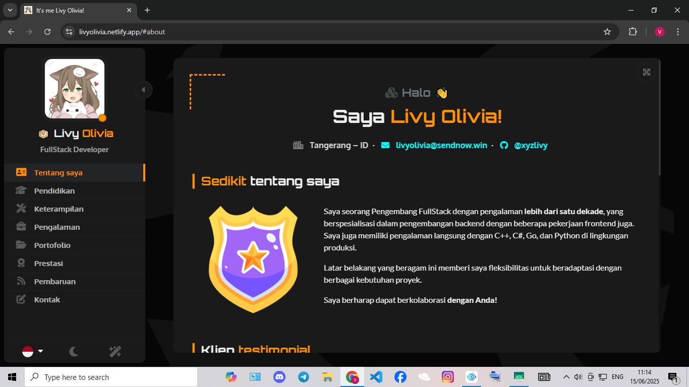 Portfolio Web React.Js+Bootstrap 5 Fully Responsive