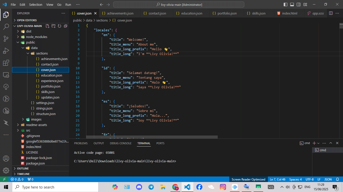 Portfolio Web React.Js+Bootstrap 5 Fully Responsive