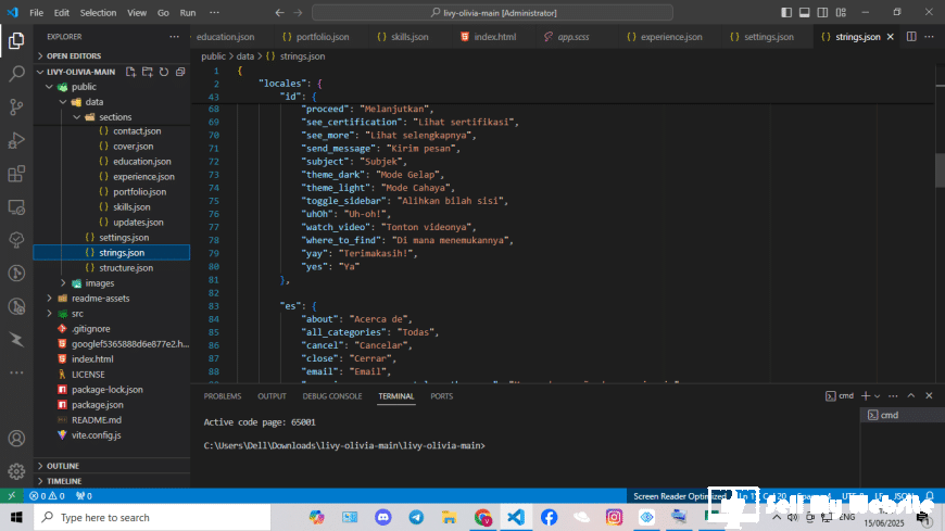 Portfolio Web React.Js+Bootstrap 5 Fully Responsive