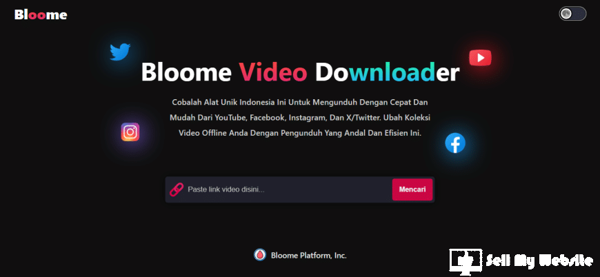 Bloome | Video Downloader YouTube, Facebook, Instagram, X/Twitter.