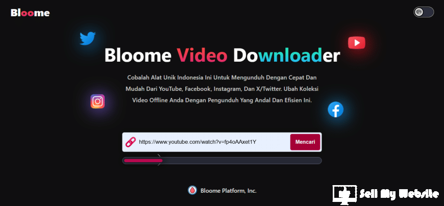 Bloome | Video Downloader YouTube, Facebook, Instagram, X/Twitter.